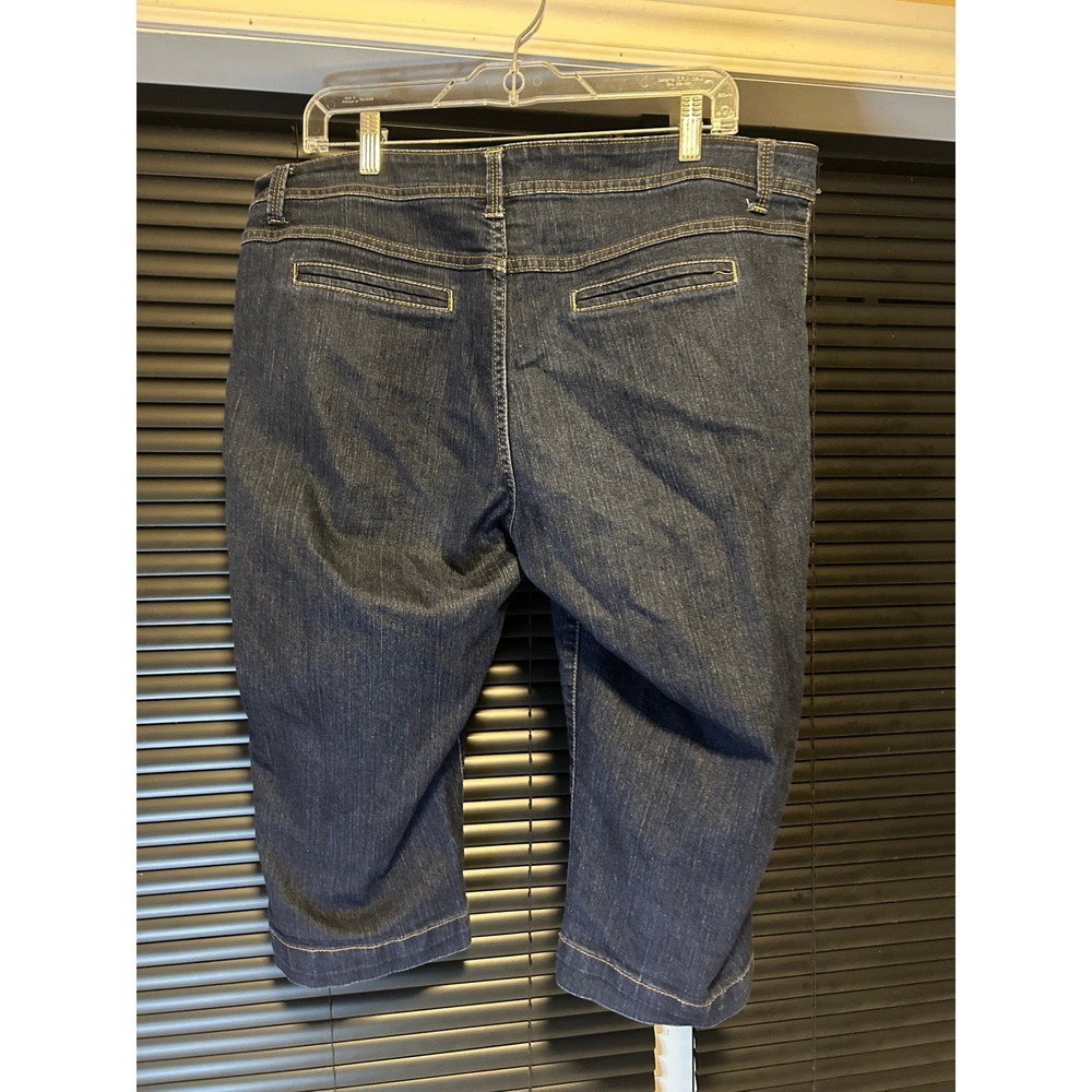 No Boundaries Denim Capris Juniors 17 Blue Stretch Pintuck Casual Crop Pants